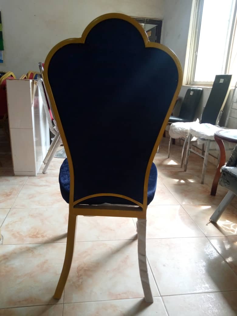 But blue suede Banquet chair Online in Lagos- Eunicon Furniture