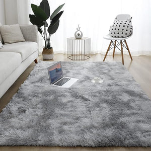 Fur faux Grey center rug