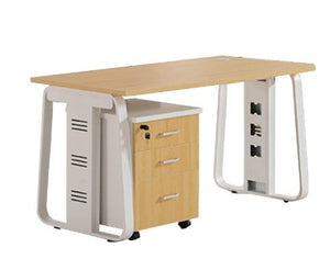 White 1.2m Wooden Steel Office Desk