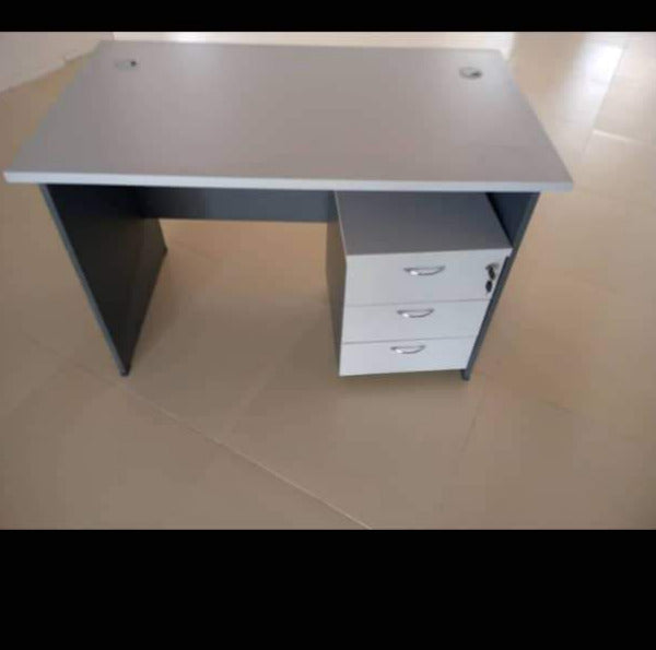 Grey steel 1.2m wooden Office Desk with steel legs