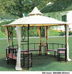 Garden canopy tent cantilever