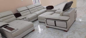 Sectional Leather tufted Sofa