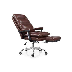 Brown Ergonomic Executive Office Chair with Legrest