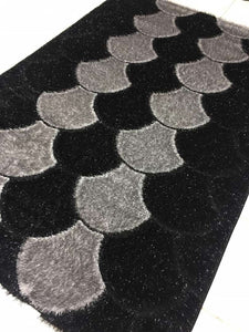 mushroom decorative center rug grey